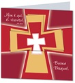 Biglietto Pasqua con croce sagomata