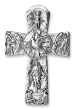 Croce decorata Cresima colomba cm. 16 Arte sacra