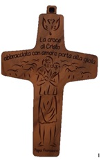 Croce Papa Francesco "La croce di Cristo…" da parete Arte sacra