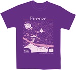 T-Shirt Uomo serie città Firenze viola Casa, giochi e gadget