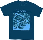 T-Shirt Uomo serie città Venezia blu Casa, giochi e gadget