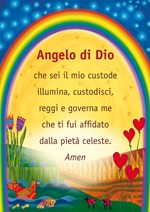 Poster preghiera "Angelo di Dio" Cartoleria
