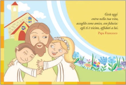 Biglietto Prima Comunione Gesu Oggi Entra Papa Francesco Carta Su Sanpaolostore It