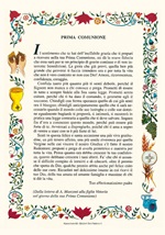 25 Cartoline "Prima Comunione" dalla lettera di A. Manzoni alla figlia Vittoria Festività, ricorrenze, occasioni speciali