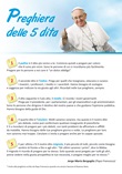 Poster Preghiera delle 5 dita Papa Francesco Cartoleria