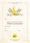 Diploma Prima Comunione "Io sono il pane vivo…"