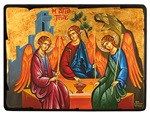 Icona Trinità di Rublev legno dipinto rettangolare Arte sacra