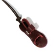 Collana ciondolo sandalo pelle bordeaux