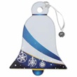 Ornamento campana blu fiocchi neve Festività, ricorrenze, occasioni speciali