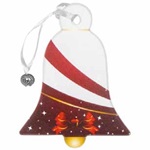 Ornamento campana rosso fiocco Festività, ricorrenze, occasioni speciali