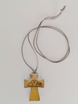 Croce in legno d'ulivo con rifiniture in color naturale Festività, ricorrenze, occasioni speciali