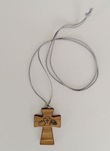 Croce in legno d'ulivo con rifiniture in color lilla Festività, ricorrenze, occasioni speciali