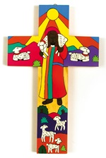 Croce equosolidale Il buon pastore Arte sacra
