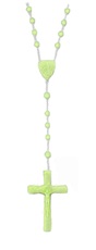 Corona rosario fosforescente plastica nylon Rosari