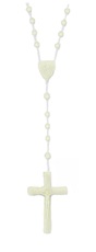 Corona rosario bianca plastica nylon Rosari