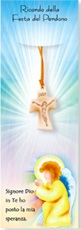 Cartoncino della Prima Confessione con ciondolo a croce Oggettistica devozionale
