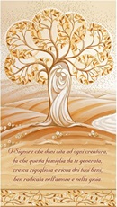 100 Cartoncini "Albero della vita" per la Benedizione della casa con oro a caldo Cartoleria