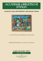 Accademie & biblioteche d'Italia (2018). Vol. 3-4: Libro di 
