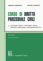 Corso di diritto processuale civile. Ediz. minore. Vol. 3: Libro di  Antonio Carratta, Crisanto Mandrioli