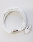 Bracciale cuoio bianco ciondolo Colomba smalto bianco