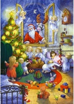 Calendario dell'avvento  - Richard Sellmer Village Christmas Scene Traditional advent calendar  Festività, ricorrenze, occasioni speciali