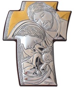 Icona croce argento Sacra Famiglia Arte sacra